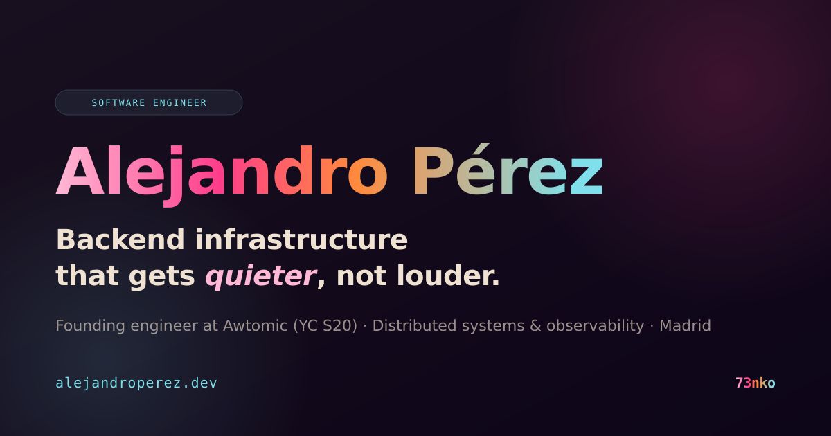 Alejandro Pérez — Software Engineer